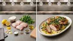 Pollo marinado con yogur, limón y ajo a la plancha: queda tierno y bien doradito