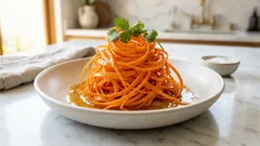 Ensalada de zanahoria aliñada con miel, soya y limón: crujiente y lista en minutos