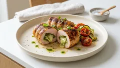 Rollitos de pollo con pesto y queso: cena ligera lista en 20 minutos (al horno o sartén)