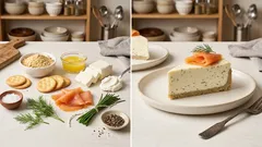 Tarta fría de queso con salmón ahumado: sin horno y lista desde un día antes