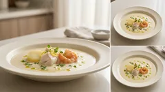 Gazpachuelo malagueño: sopa de pescado cremosa sin crema (con mayonesa casera)